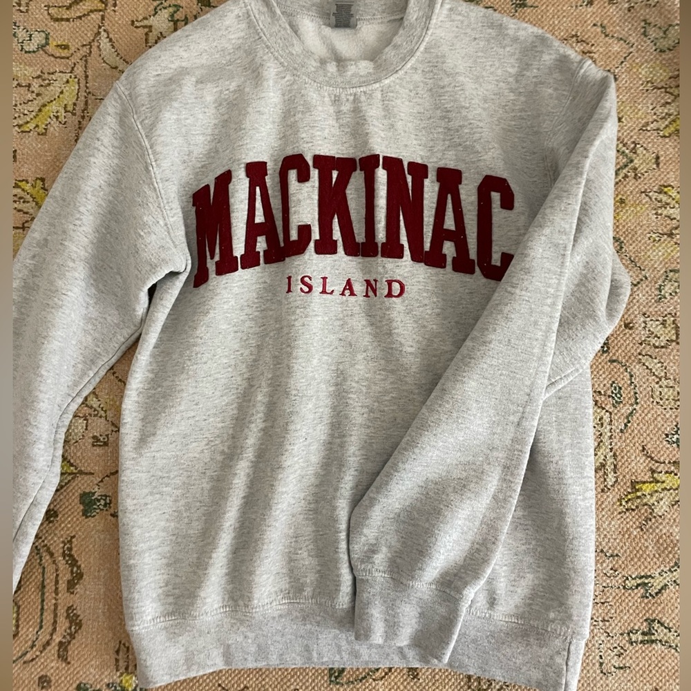 Warm and comfy Mackinac Island sweatshirt!